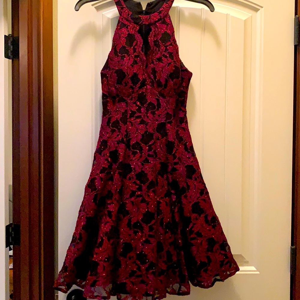 NW (Nightway) Red party dress.